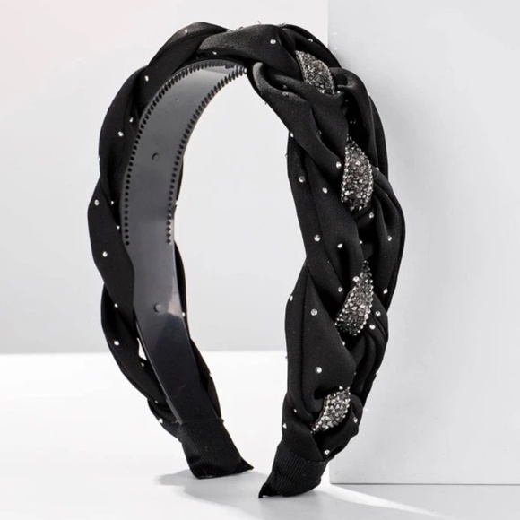 Rhinestone Braided Colorful Headbands - Picture 2 of 6